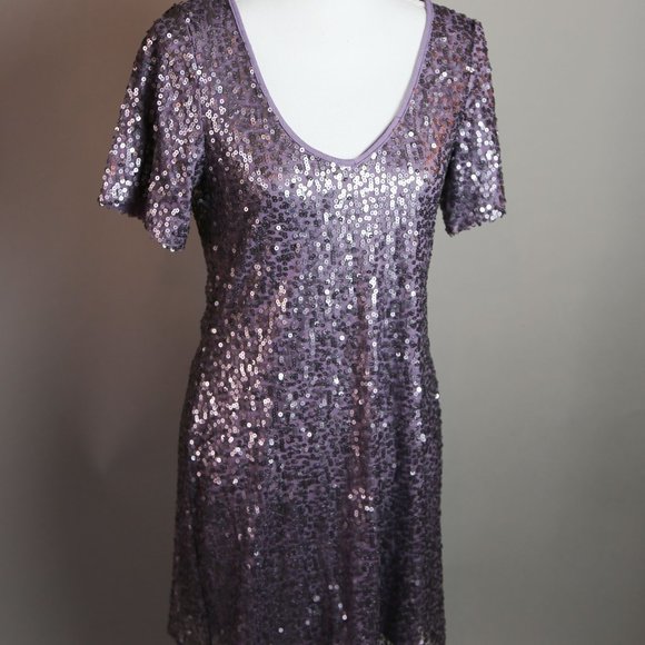 Sequin Purple Dress - Picture 1 of 2